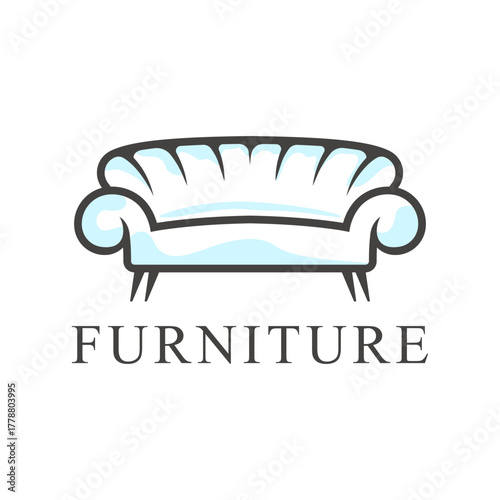 Furniture logo design vector with creative concept
