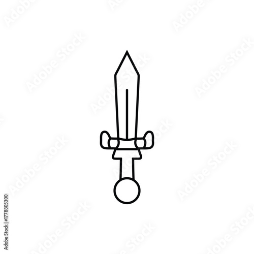 Sword Vector Icon Weapon Blade Illustration