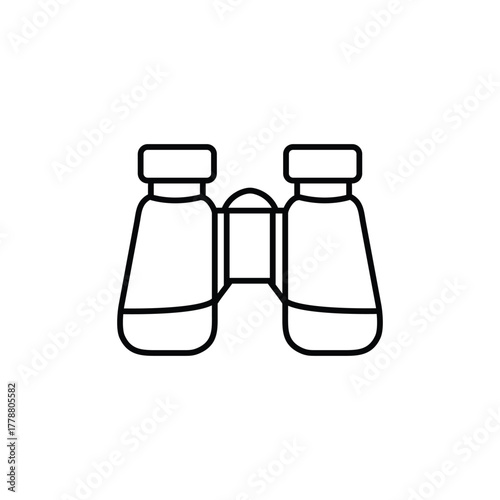 Binoculars Vector Icon Vision Optical Tool Illustration