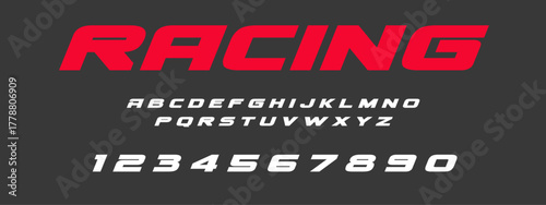 Racing Speed Alphabet Font Vector Bold Sport Typography Letters Download it in high resolution format and print in any size	
