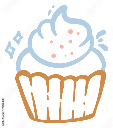 Illustration of a Cupcake sticker