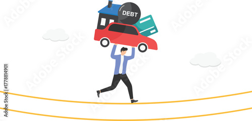 Inflation causes high cost of living, difficulty for citizens to bear price of product, financial risk concept. 
