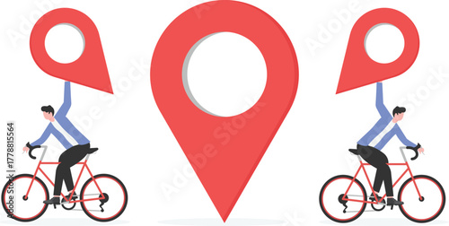 Business expansion, distribute company branches to new locations for increasing profit or meeting the needs of customers concept. 
