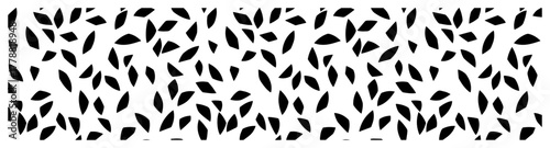 Minimalist seamless pattern with abstract scattered leaves vector background botanical illustration