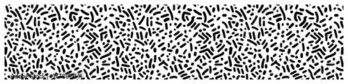 Abstract sprinkle confetti pattern black and white scattered dashes seamless vector background