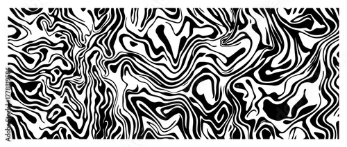 Abstract liquid marble seamless pattern vector background fluid psychedelic zebra print texture