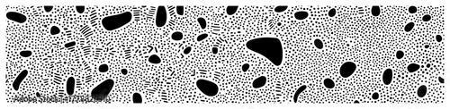 Abstract dotted pattern with organic blob shapes background