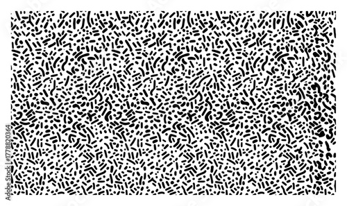 Abstract sprinkle and dash pattern black and white memphis confetti seamless vector background