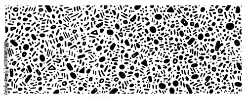 Seamless abstract pattern with hand drawn doodle shapes vector background chaotic organic texture