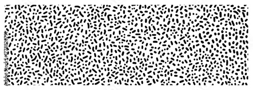 Seamless abstract pattern with hand drawn dots and dashes vector background chaotic minimalist texture