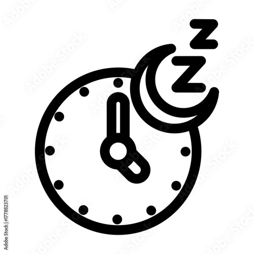 Sleep Vector Line Icon Design