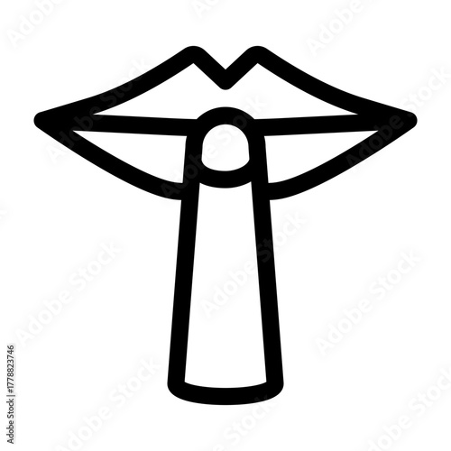 Silence Vector Line Icon Design