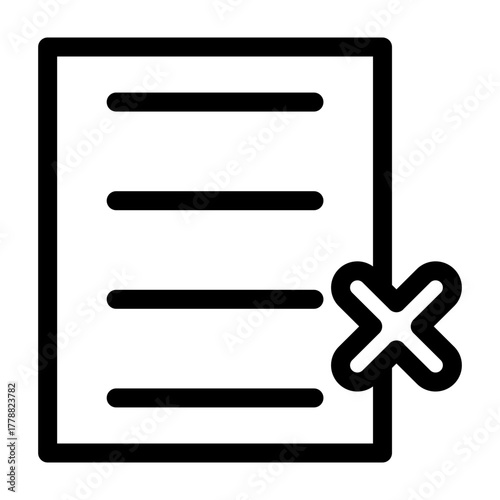 Paperless Vector Line Icon Design