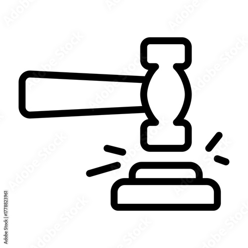 Law Vector Line Icon Design