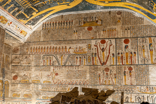 Detailed Astronomical Wall and Ceiling Paintings in the Tomb of Ramses VI (KV9)