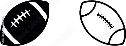 American football ball - vector icon isolated