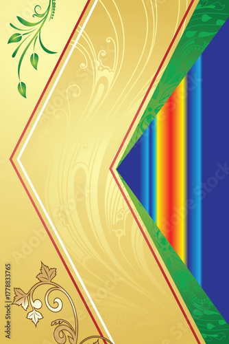 Abstract Ornamental Design with Radiant Gradient Diamond Shape Background