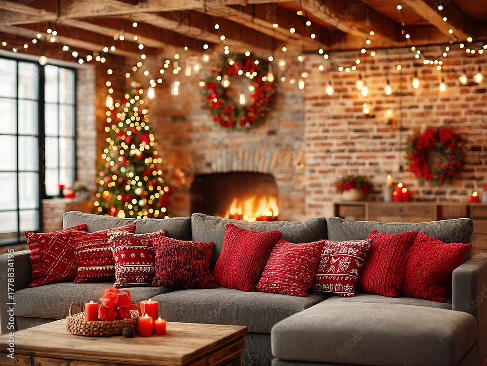 Fototapeta premium a cozy Christmas interior