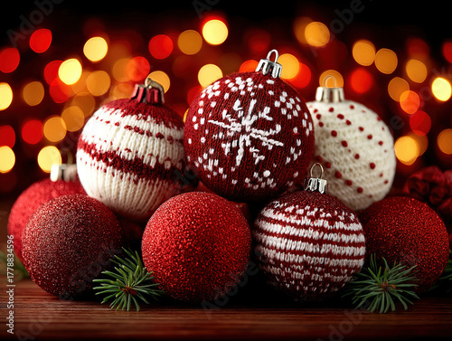 a red and white Christmas b...