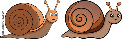 cute snail cartoon, slow movement concept, nature creature vector, snail shell art, funny animal clipart, outdoor wildlife design, patience metaphor illustration, forest insect art, small animal vecto