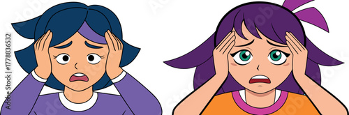  hairstyle girl illustration, beauty salon artwork, woman hair vector, stylish female cartoon, fashion beauty design, elegant haircut drawing, modern woman doodle, hairdresser concept art, feminine li