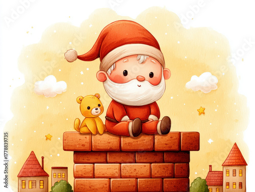 Santa claus in a chimney