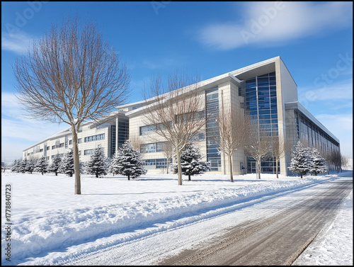 Snow in the school yard