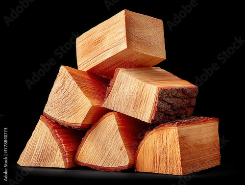 stack of fireplace logs
