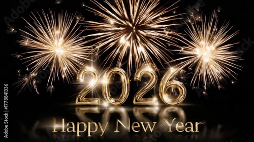 Fireworks light up the sky as the world welcomes 2026. Excitement and happiness fill the air to celebrate the New Year with friends and family