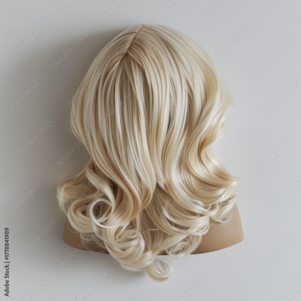 Naklejka premium Stylish wig worn on the heads of mannequins.