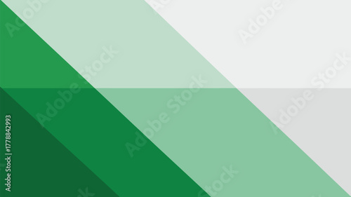 Abstract background featuring diagonal bands of green and white shades creating a modern design