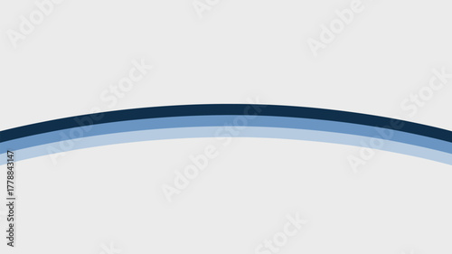 A simple background with three curved blue lines on a white background in a minimalist style