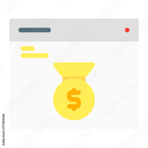 digital currency,.  This is a vector single icon with a flat style. Suitable for any purpose, such as website design, mobile app design, logo design, pattern design, etc.