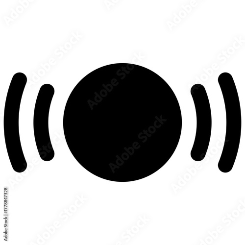 Live. Outlined stroke vector icon with black-filled details.