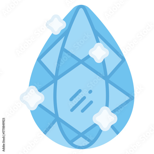 Sapphire vector icon. Jewelry icon flat style. perfect use for logo, presentation, website, and more. modern icon design color style