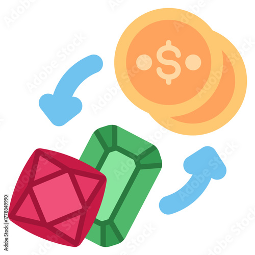 Jewelry Investment vector icon. Jewelry icon flat style. perfect use for logo, presentation, website, and more. modern icon design color style