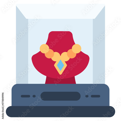 Jewels In The Display Case vector icon. Jewelry icon flat style. perfect use for logo, presentation, website, and more. modern icon design color style