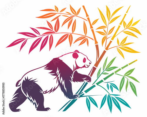 Lucky bamboo silhouette vector illustration isolated on white background