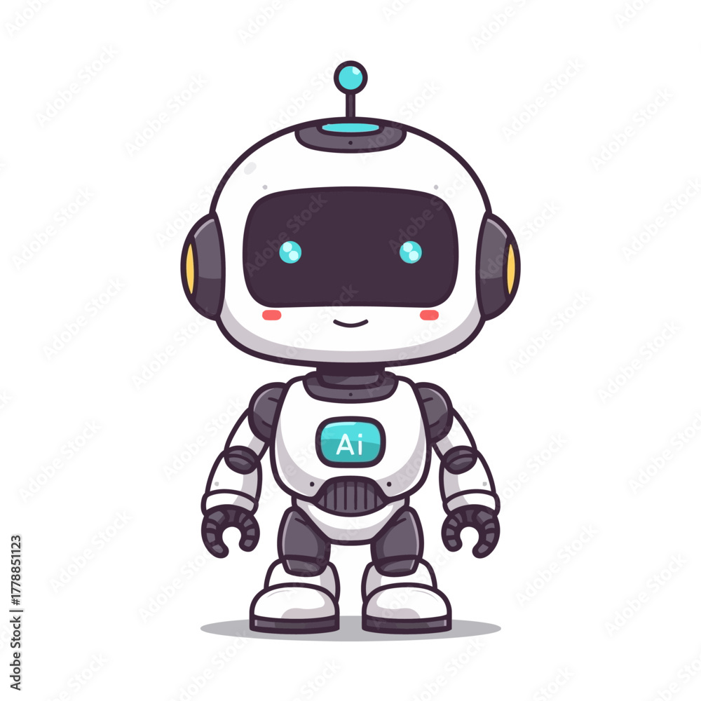 Fototapeta premium Cute Ai Robotic Design Very Cool