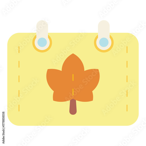 fall season calendar flat icon