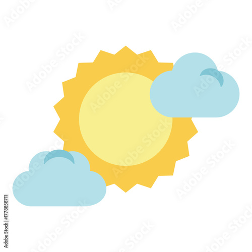 sunny day flat icon
