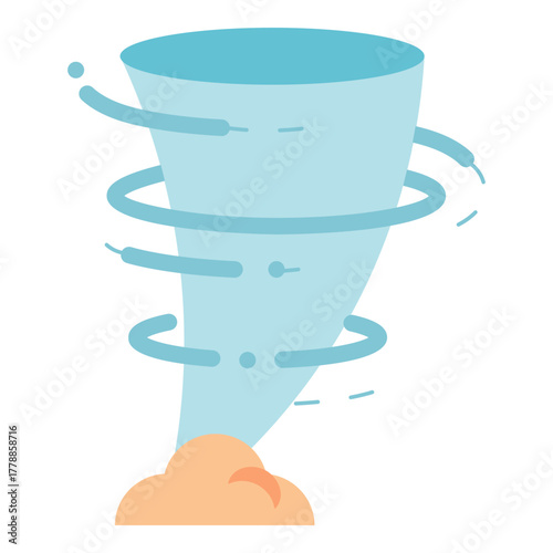 tornado wind spin flat icon
