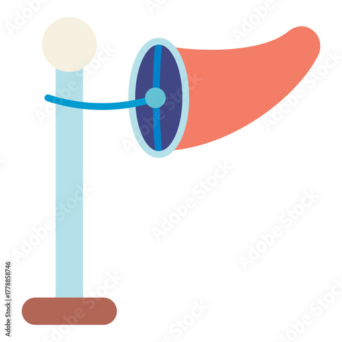 windsock wind direction indicator flat icon