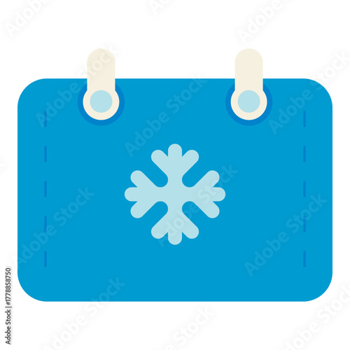 winter season calendar flat icon