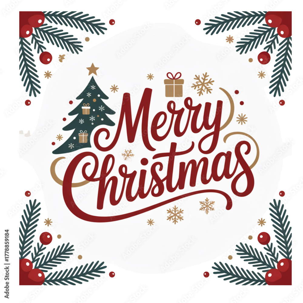 Fototapeta premium christmas greeting card