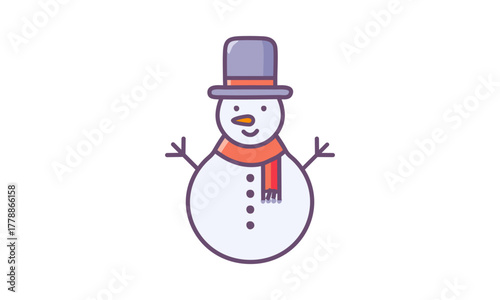 Christmas Icon. Minimal Flat Holiday Symbol Vector