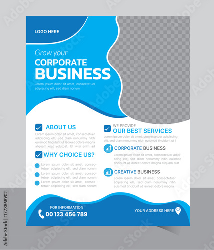 business template flyer design poster layout modern proposal and creative trending company advertising leaflet small poster and marketing