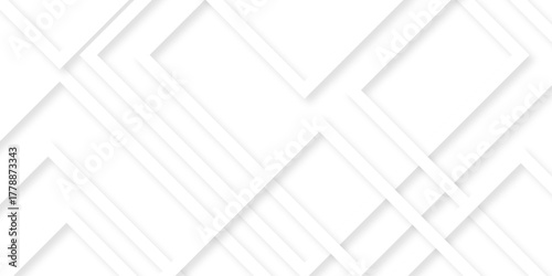 Abstract luxury geometric random lines triangle and square shape in white paper background. Modern seamless technology paper concept backdrop line white background.	