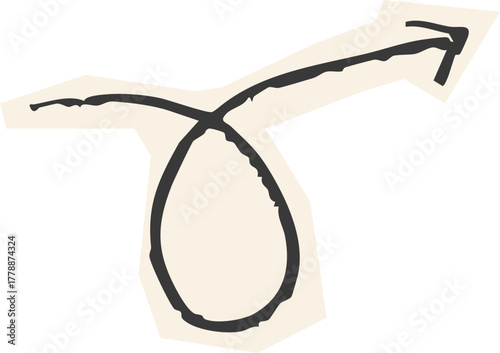 Arrow crayon chalk hand drawn doodle grunge line set. Cursor scribble wavy swirl, comic simple element. 