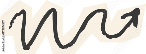 Arrow crayon chalk hand drawn doodle grunge line set. Cursor scribble wavy swirl, comic simple element. 